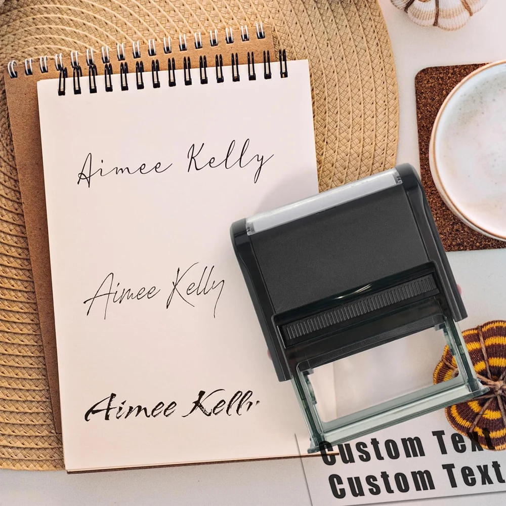 

Customized Self-Inking Stamp Custom LOGO Self-Inking Business Address Wax Seal Name Letter Handicrafts Personalize Rubber Stamps