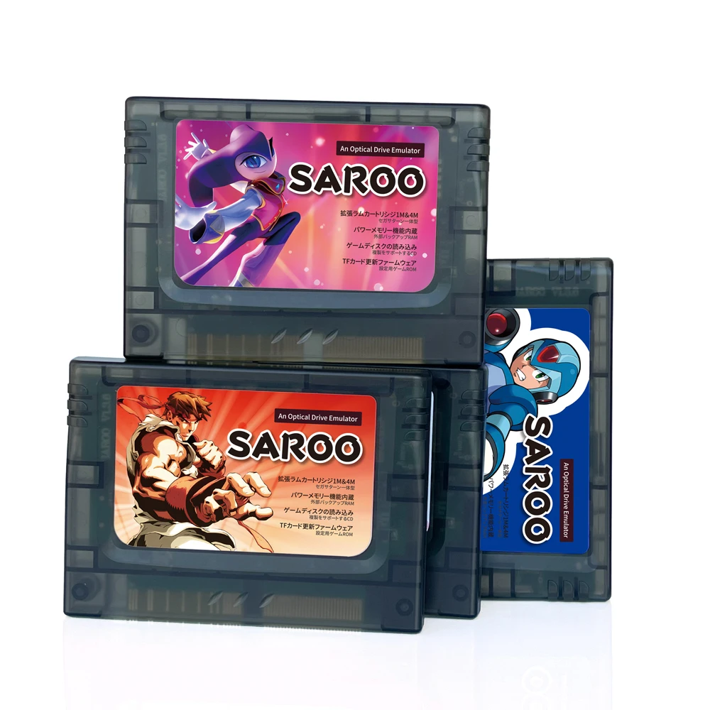 Fastest SAROO Cart All In One For Sega Saturn US/JP/EU Consoles Auto 1MB/4MB 0.8 Firm Elite Fenrir MOD Multi-Disc Games