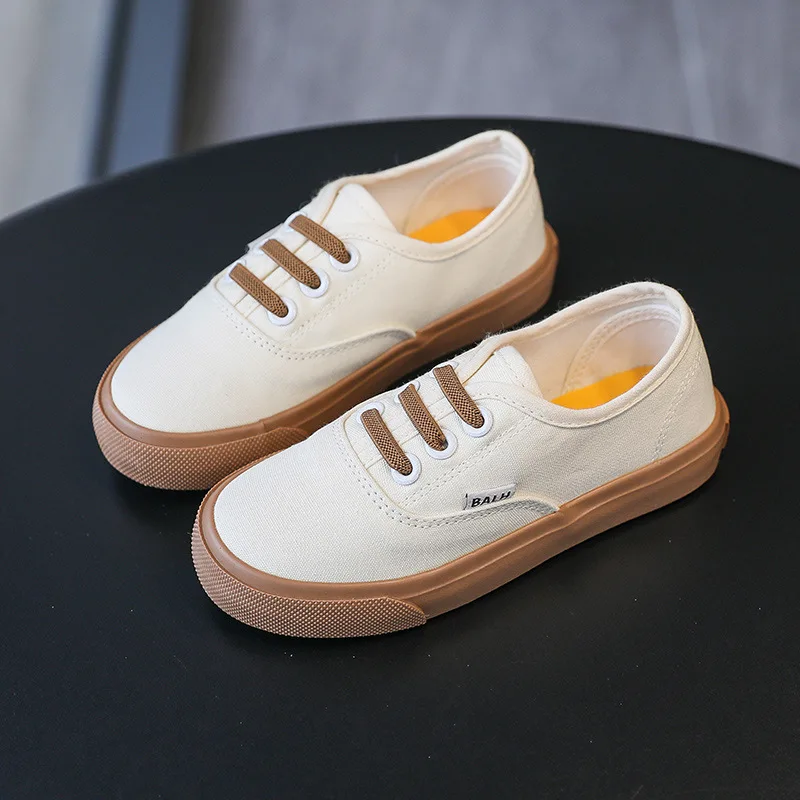 

Children Spring One Pedal Canvas Shoes Girls Low Top Casual Soft Soled Shoes Boys Korean Version Small Cloth Shoes Solid Color
