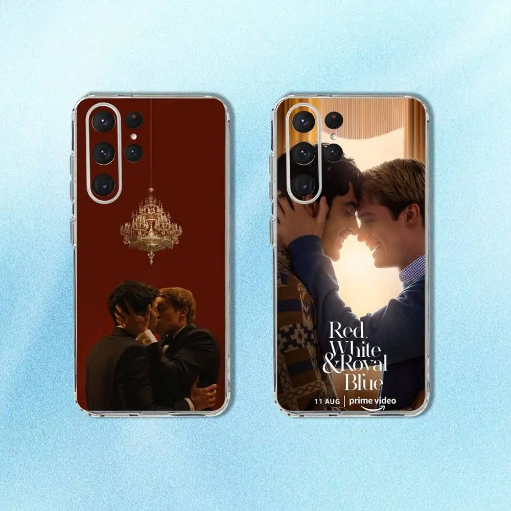 

Movie Red, White & Royal Blue Phone Case For Samsung S24,30,21,22,23,20 FE,lite,PIus,Ultra,5G,Note,9,10 Transparent Cover