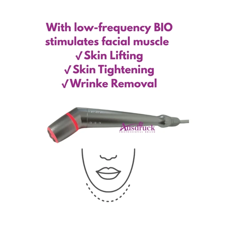 آلة حقن الوجه بالأكسجين مكركركرنت متعددة الوظائف مع رذاذ تدليك الضوء الأحمر وجهاز شد الجلد