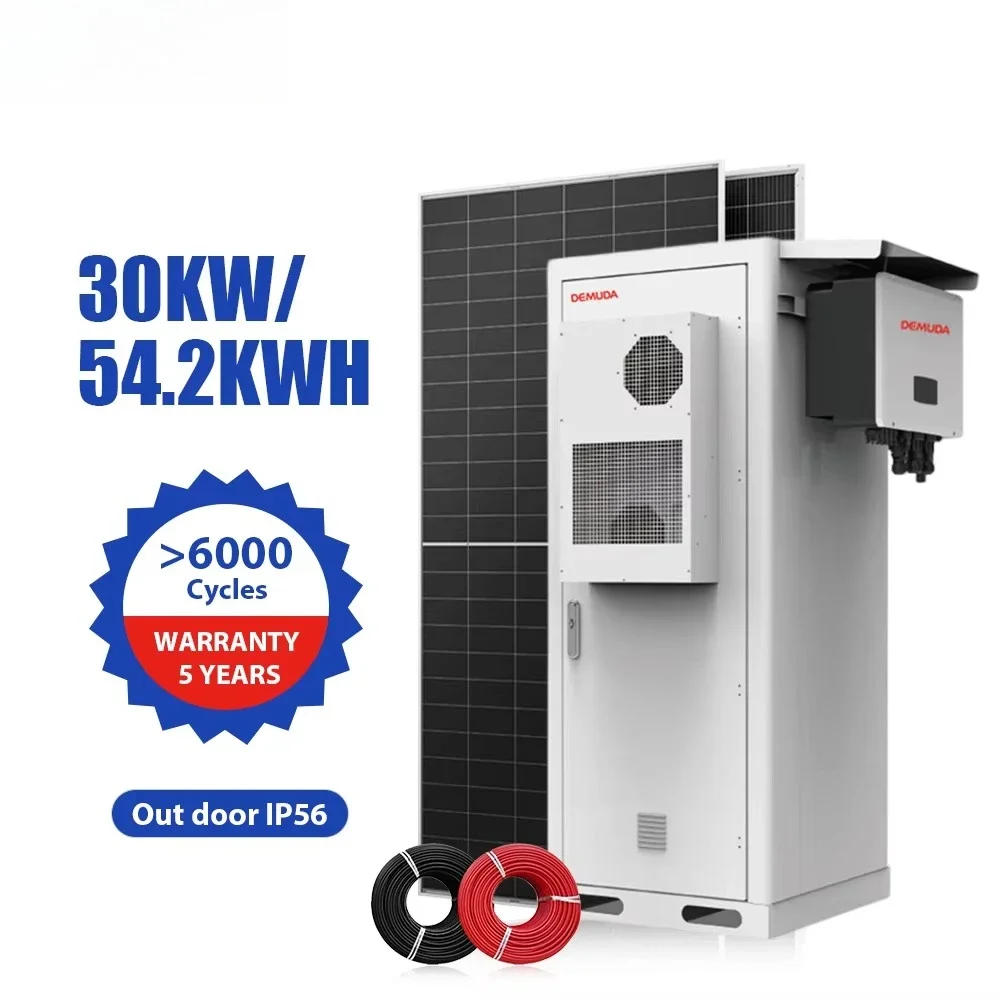 DEMUDA Easy Install Outdoor Industrial 30KW 50KWH 50kw 100kwh Bess Solar Battery Energy Storage System  Hybrid Power System