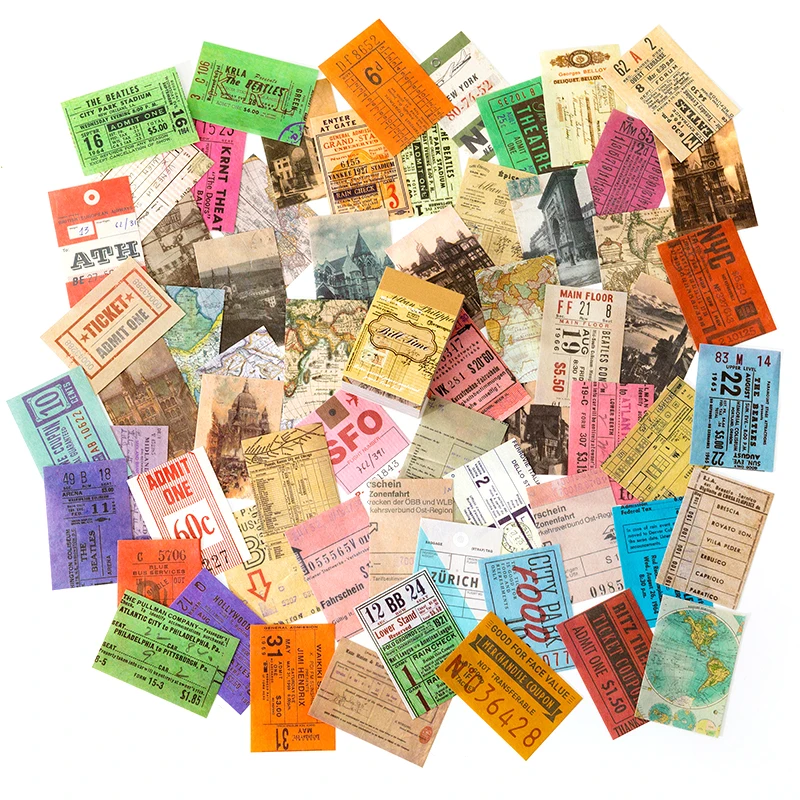 100 Stück Vintage-Dekorationspapier zum Selbermachen, Scrapbooking, Junk-Tagebuch, handgefertigtes Planer, Collagenmaterial, Bastelbedarf