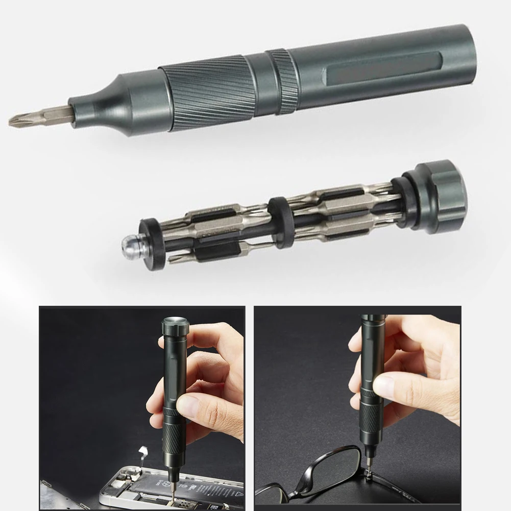 13 In 1 Precision Screwdriver Set Aluminum Alloy Handle Magnetic Tips For Phone Tablet Laptop Electronics Repair Tools Kit