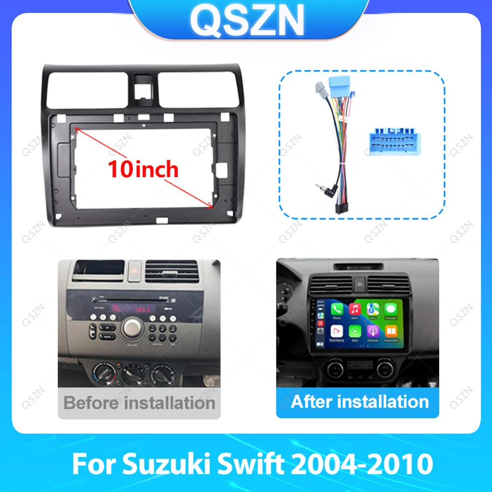 

2Din Car Radio Fascia For Suzuki Swift 2004-2010 10inch Auto Stereo Audio Player DVD Panel Dash Kit Frame Center Console Holder.