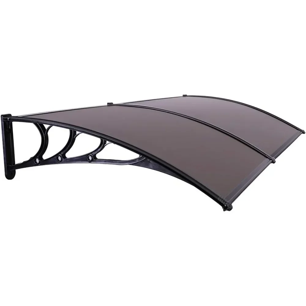 

Garden Furniture Sets Polycarbonate Window Door Awning Canopy Brown With Black Bracket 40 Inch X 80 Inch Awnings Shade Supplies