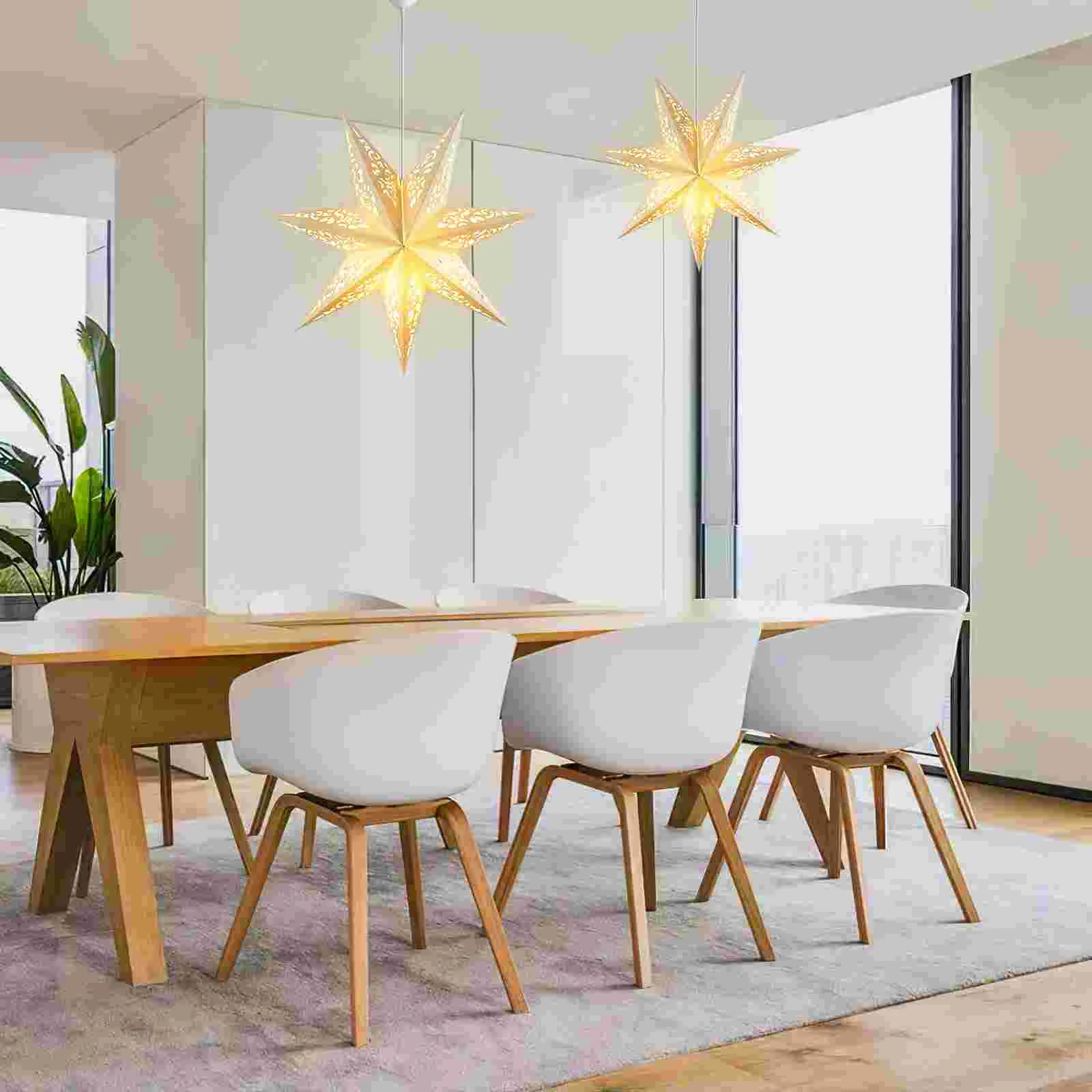 Lampshade Decoration Folding Paper Party Cover Ceiling Light Ornament for Star Shaped Festival Office Shades