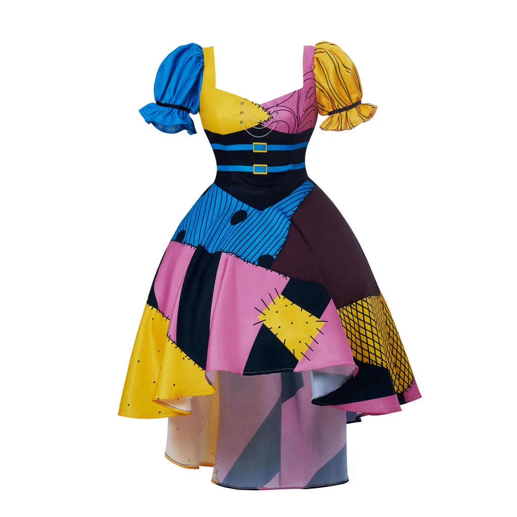 

Christmas Nightmare Halloween Dress Sally Cosplay Mini dress Carnival Party Prom Day of Dead Terror Costume