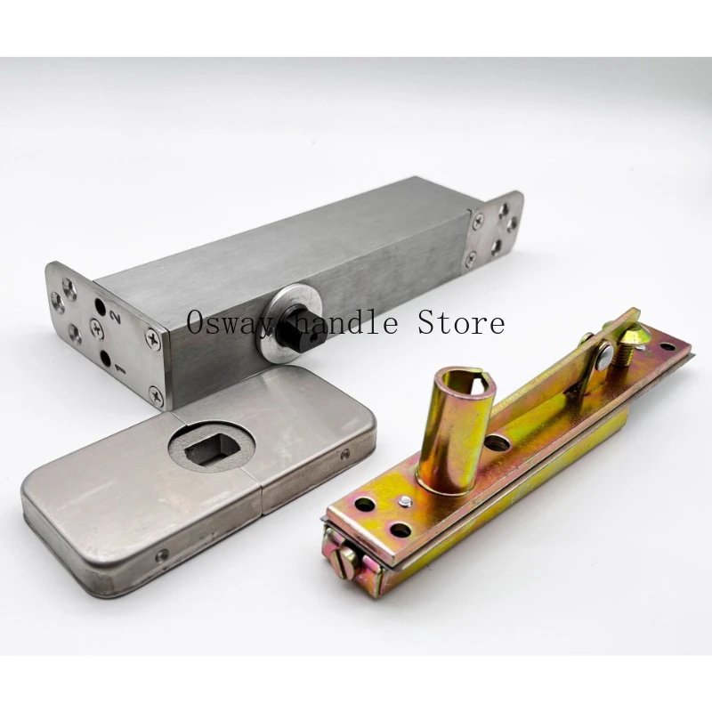 150kg Heavy Duty Wooden Doors Pivot Hinge 90 Degree Positioning Automatic Closing   Hydraulic Hidden Floor Spring Hinge