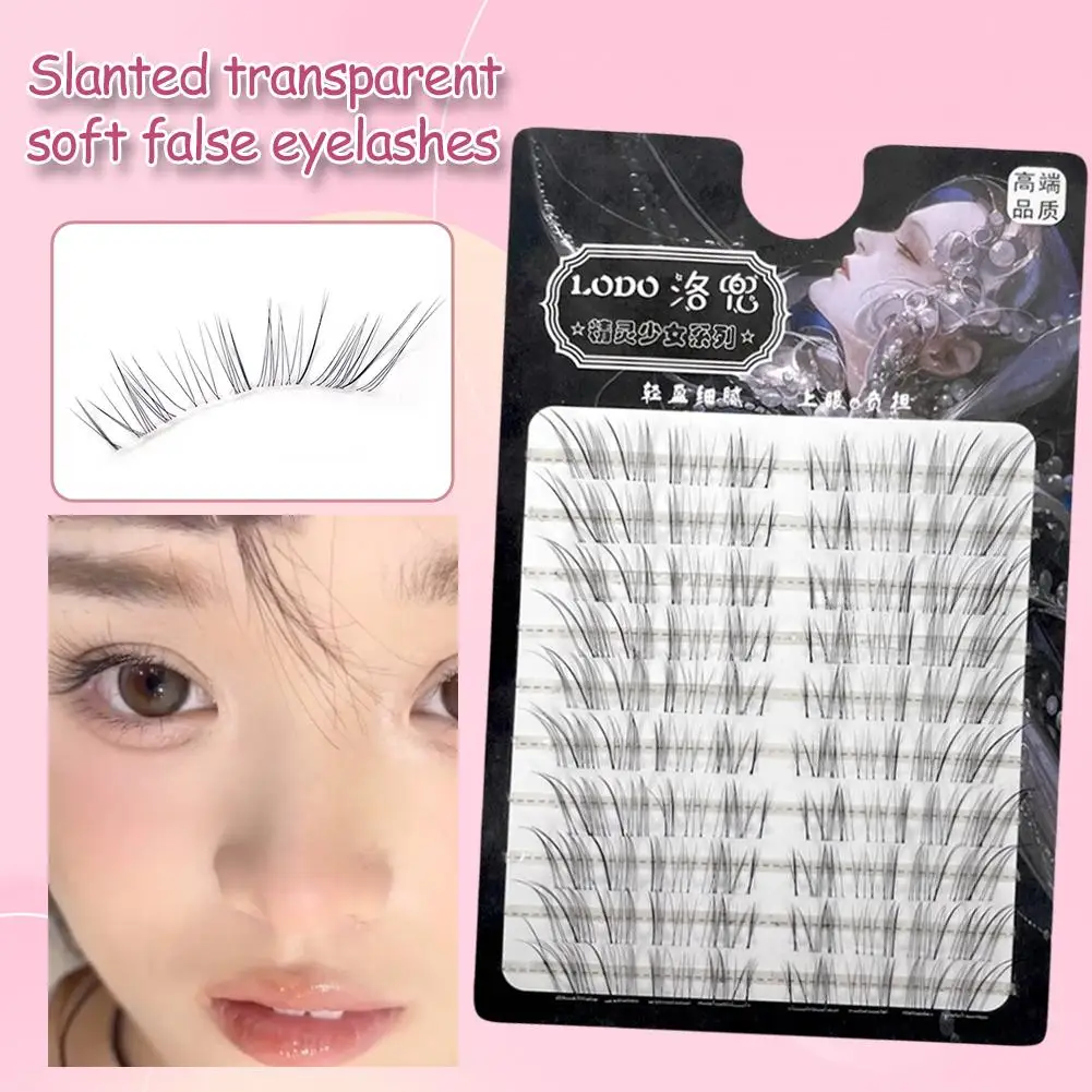 Black Soft False Eyelashes Clear And Cool Feeling Natural Simulation Lashes Lashes Tool Women Manga Cluster Extension Singl Q8I9