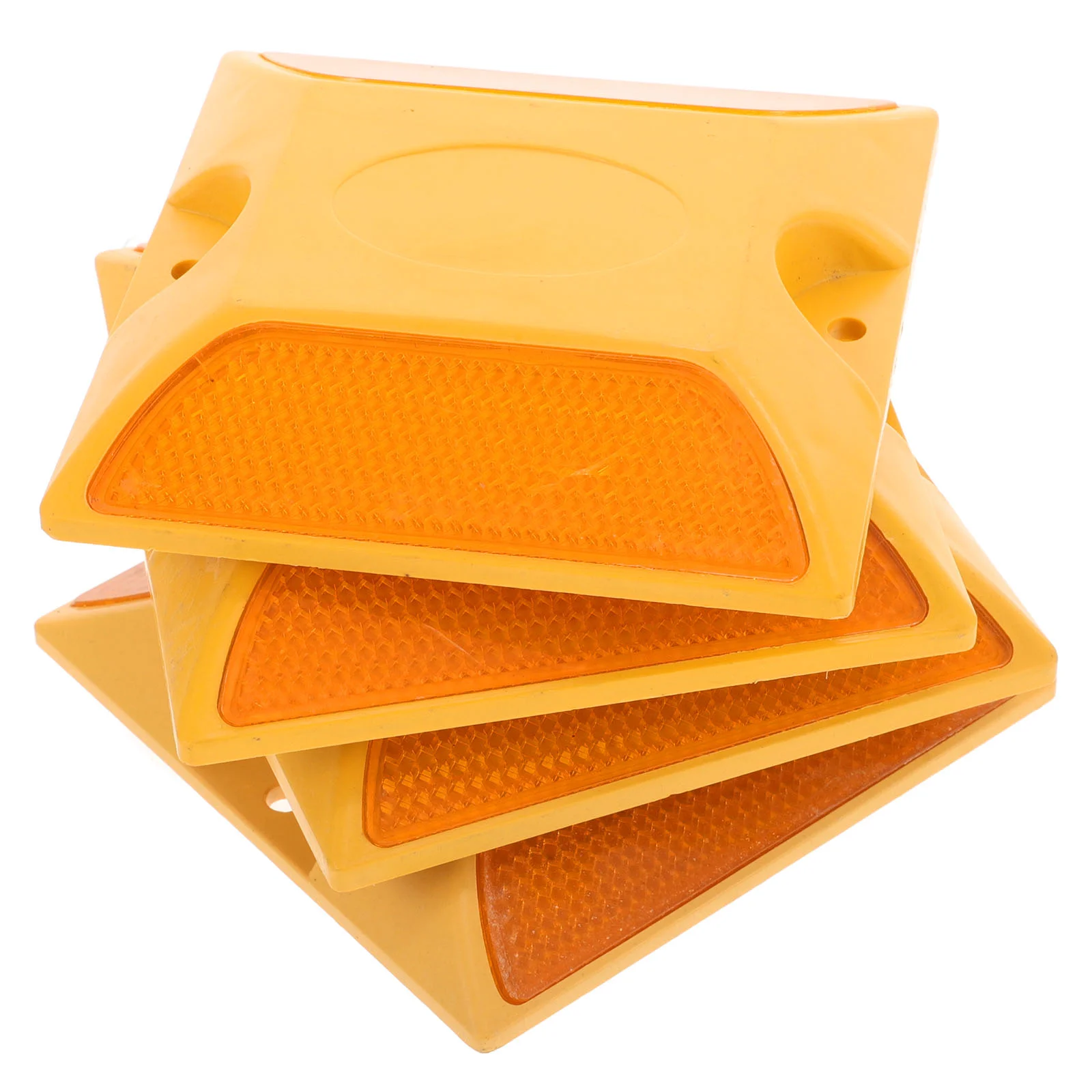 

4 Pcs Reflective Road Studs Reflectors Shifters Emergency Pavement Markers Outdoor Roadside