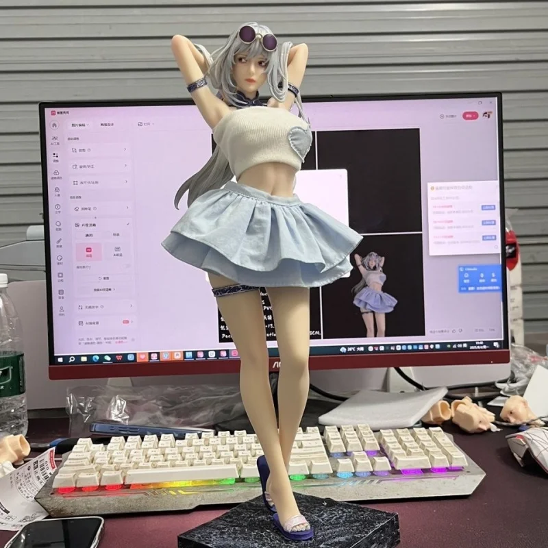 

New In Stock Valkyrie Anime Figure 1/4 2b 3d Swimsuit Mirror Flow Limited Edition Mini Girl Game Anime Handmade Model Gifts Toys