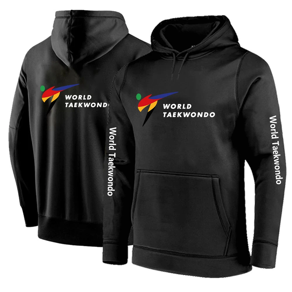 

WTF World Taekwondo Federation Men's Long Sleeve Outwear Autumn Spring Casual Hoodies Fleece Warm Sportswear Thicken Sweatshirts