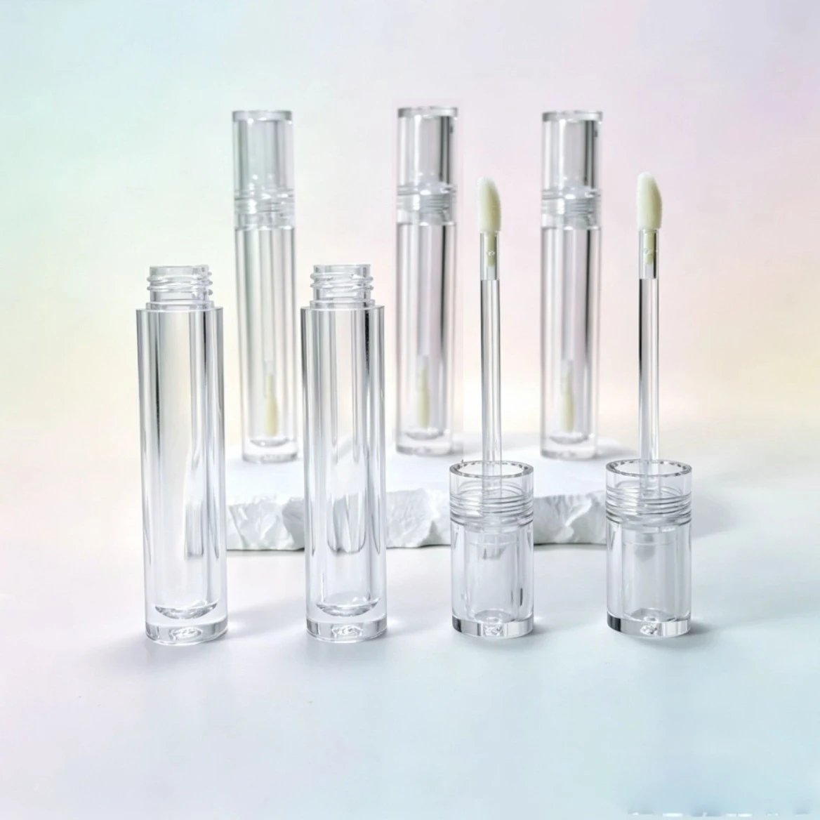 Direkt ab Werk: Vollständig transparente 5-ml-Leerflaschen für Lipgloss, PETG-Lippenbalsamflaschen, DIY-Lipgloss-Verpackungsbehälter – Detail 4