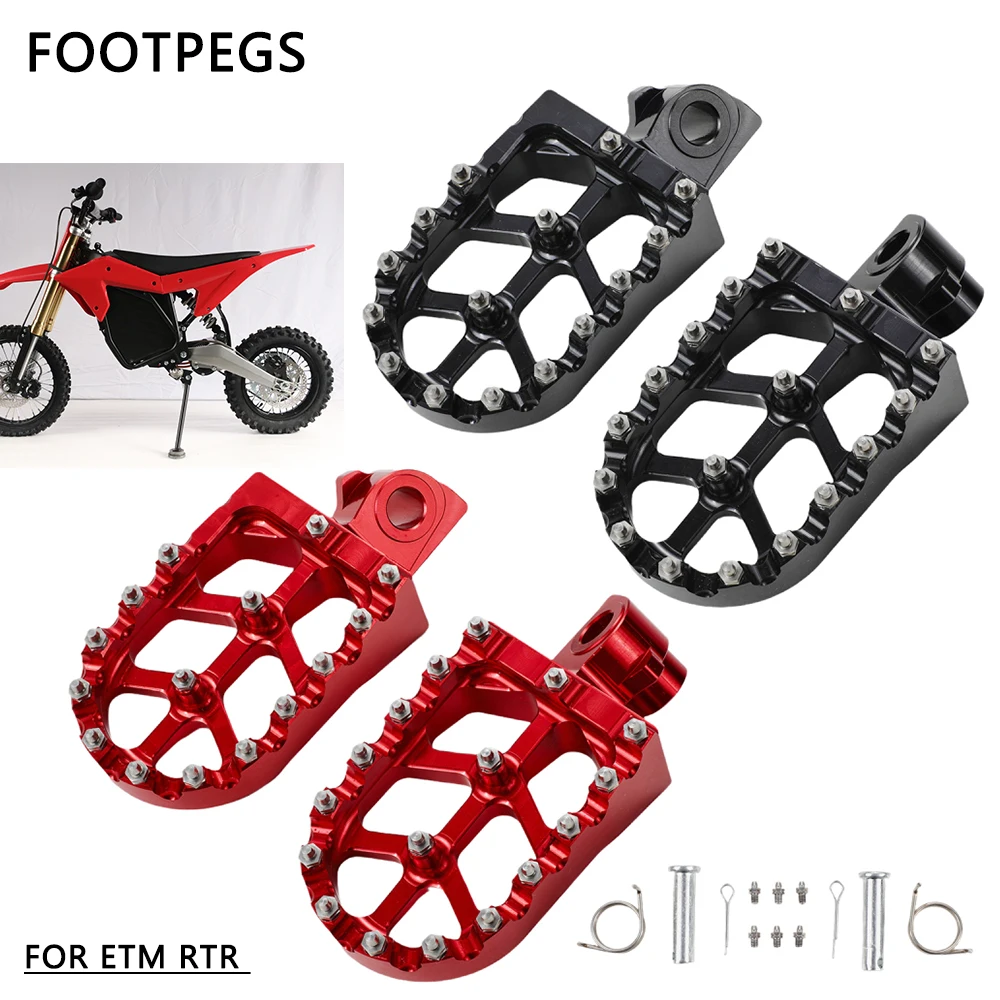 CNC Fußrasten Fußrasten Fußrasten ruht Pedale Motorrad Zubehör Langlebig Für ETM RTR Dirt Pit Bike Motorrad Aluminium Legierung