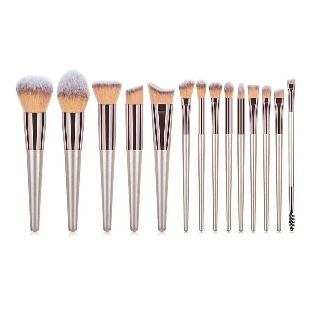 14PCS Makeup Brushes Set Eyeshadow Fluffy Foundation Concealer Blush Highlighter Storage Box Female Cosmetics Beauty Tools