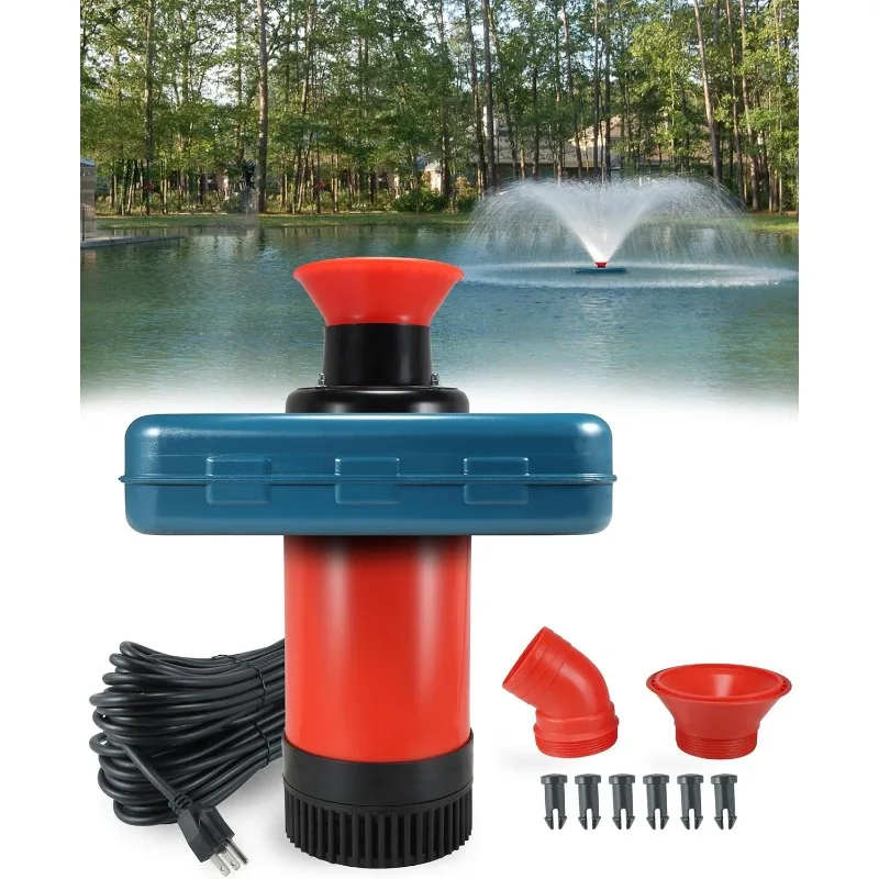 Electric Floating Fountain Pond Aerator 220V 750W 1100W 1500W Stainless Steel Body For Fish Shrimp Crab Aquaculture Farming