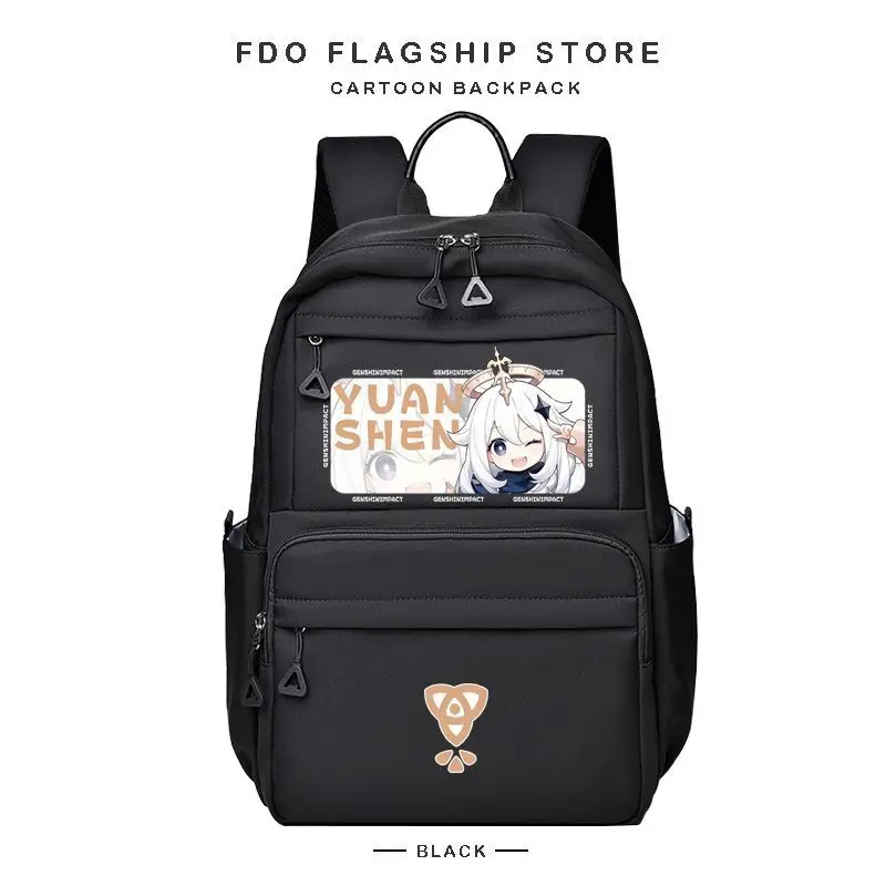 Genshin Impact Ganyu Klee Yae Miko Boys Girls Middle Elementary School Students Large Capacity Lightweight Backpack Anime