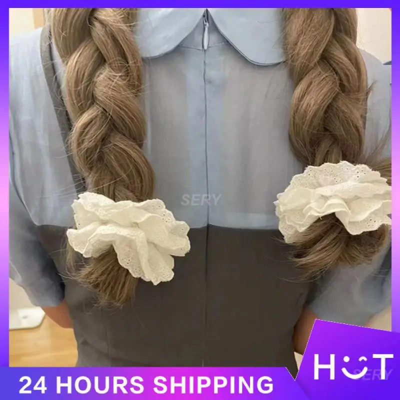 Hollow Out Hair Cord High Elasticity All-match Large Intestine Hair Ring No. Lace Hair Ring Fashion Handmade Hair Band Not Tight