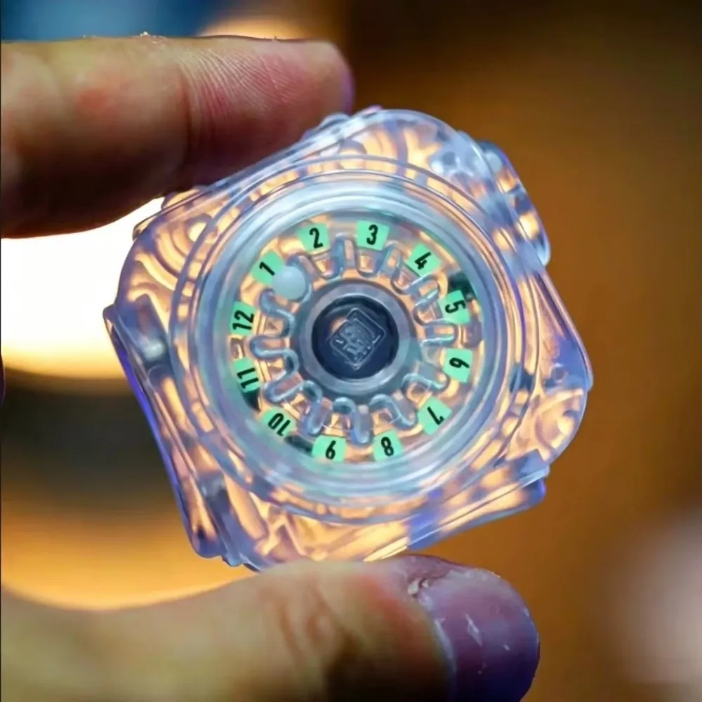Gadget Luminous Fidget Slider Noctilucent Roller Design Fidget Spinner Mechanical Structure Push Slider Reduce PressureToy Desk