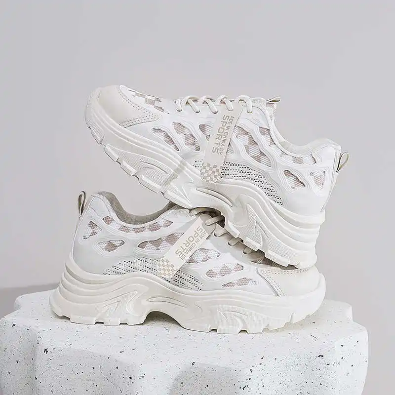 High Platform Plataform Red Boots For Womans Nursing Running Sneakers Woman Lace-up Shoes Woman Sport China Sapatenes Upper