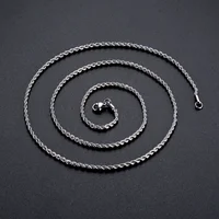 1 piece 925 sterling silver Width 2mm/3mm/4mm Rope Chain Necklace/Bracelet For Men Women Man Fashion Chain Necklace 4