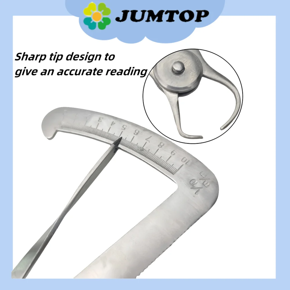 

Dental Gauge Caliper Dentist Stainless Steel Thickness Measurement Ruler Crown Gauge Caliper Dentist Lab Tools 1Pcs