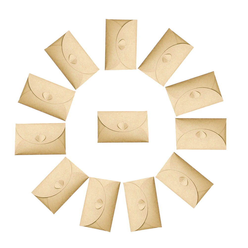 

12pcs Kraft Envelopes Retro Storage for Coins Bills Checks Postcards Business Cards EcoFriendly Biodegradable Packaging