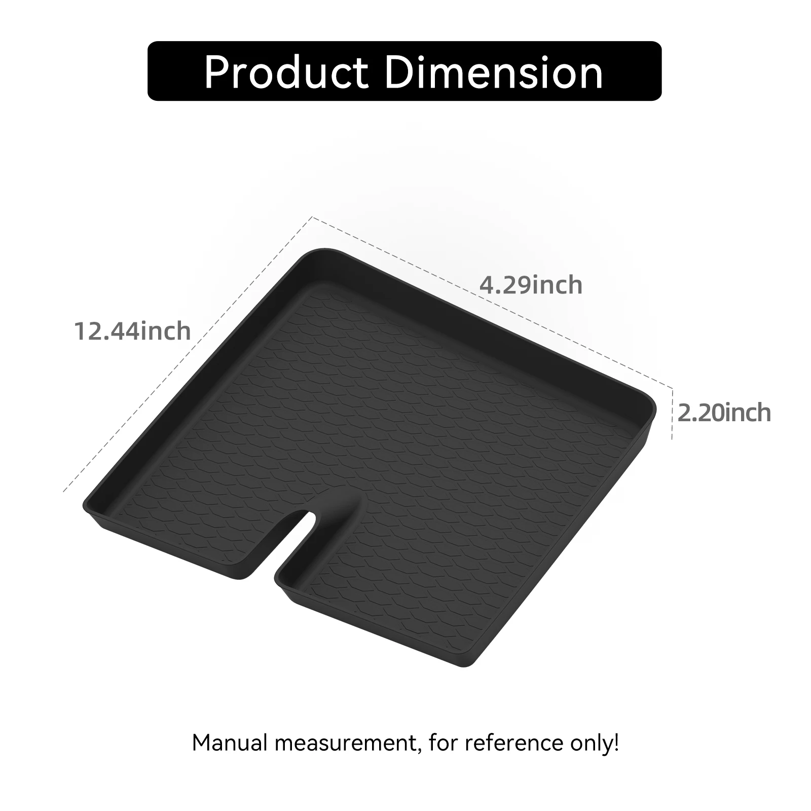 Smabee Left Drive for Dodge Charger 2024-2026 Car Center Wireless Charging Pad Anti-Slip Storage Mat Silicone Accessiories Black