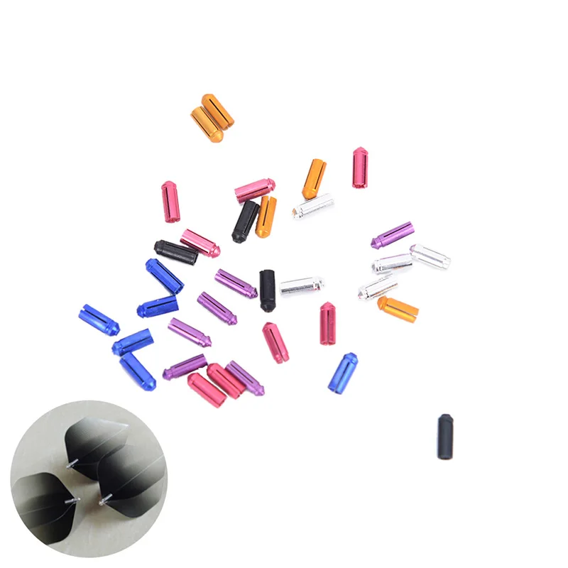 

[LA][LA]12Pcs Aluminum Alloy Darts Flight Savers Dart Wing Tail Protector Accessories