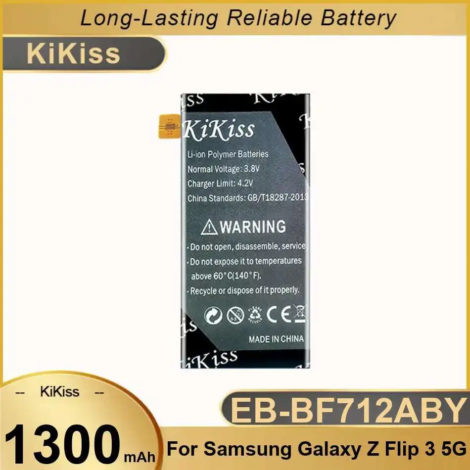 

EB-BF712ABY для Samsung Galaxy Z Flip3 Flip 3 5G F7110 SM-F711B 1300 мАч экологически чистый аккумулятор для мобильного телефона