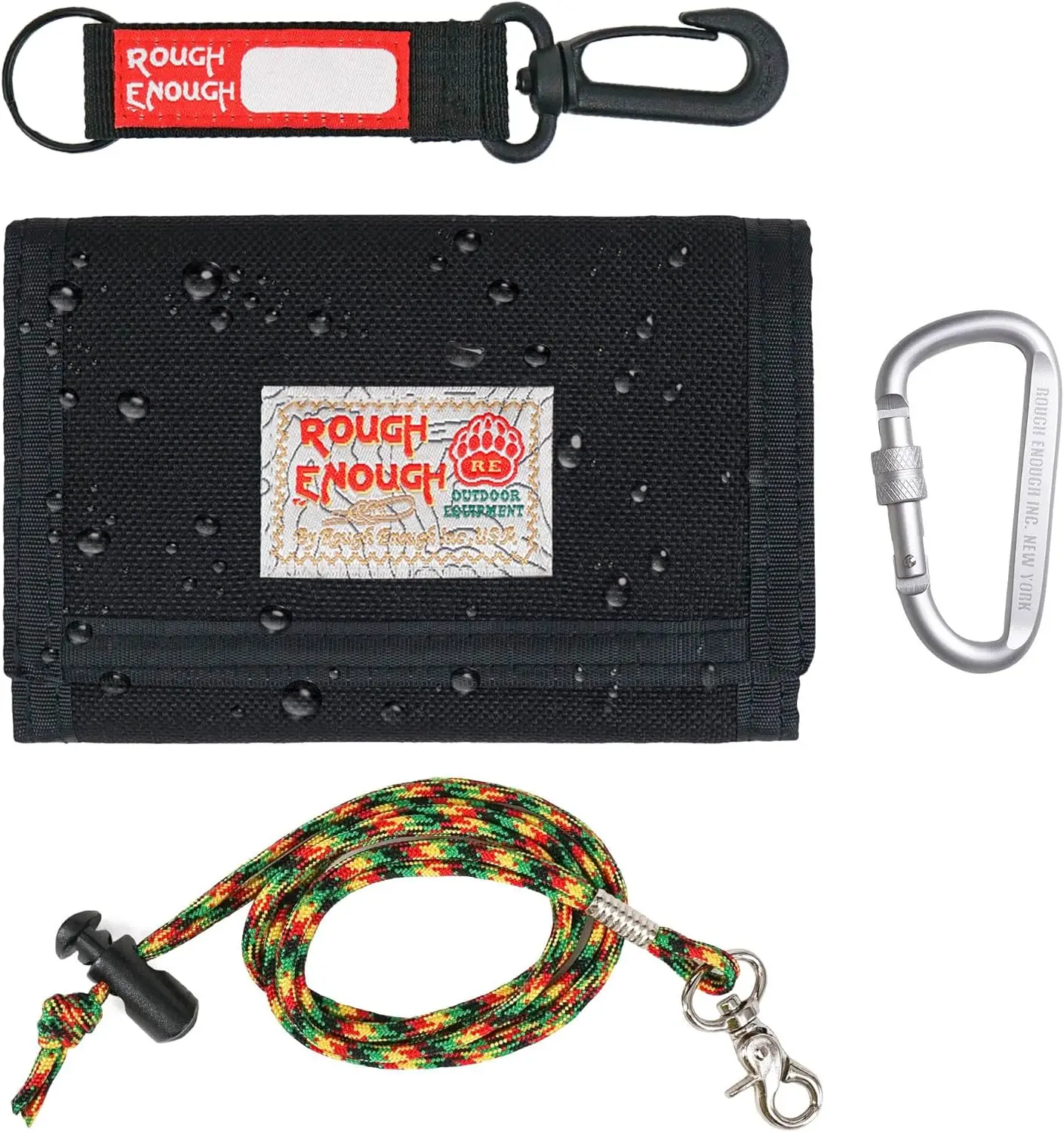 

Rough Enough Kids Wallet for Teen Boys with Neck Lanyard