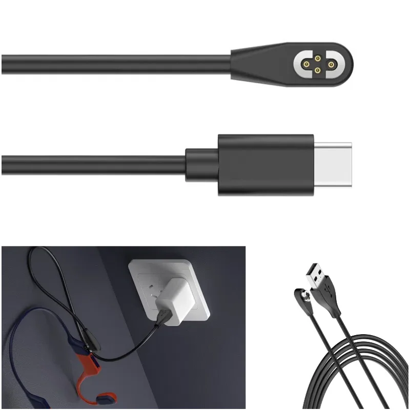 1Pcs Shokz S710 OpenSwim pro Bone Conduction Headphone Magnetic Fast Charging Cable Type C/USB Charger