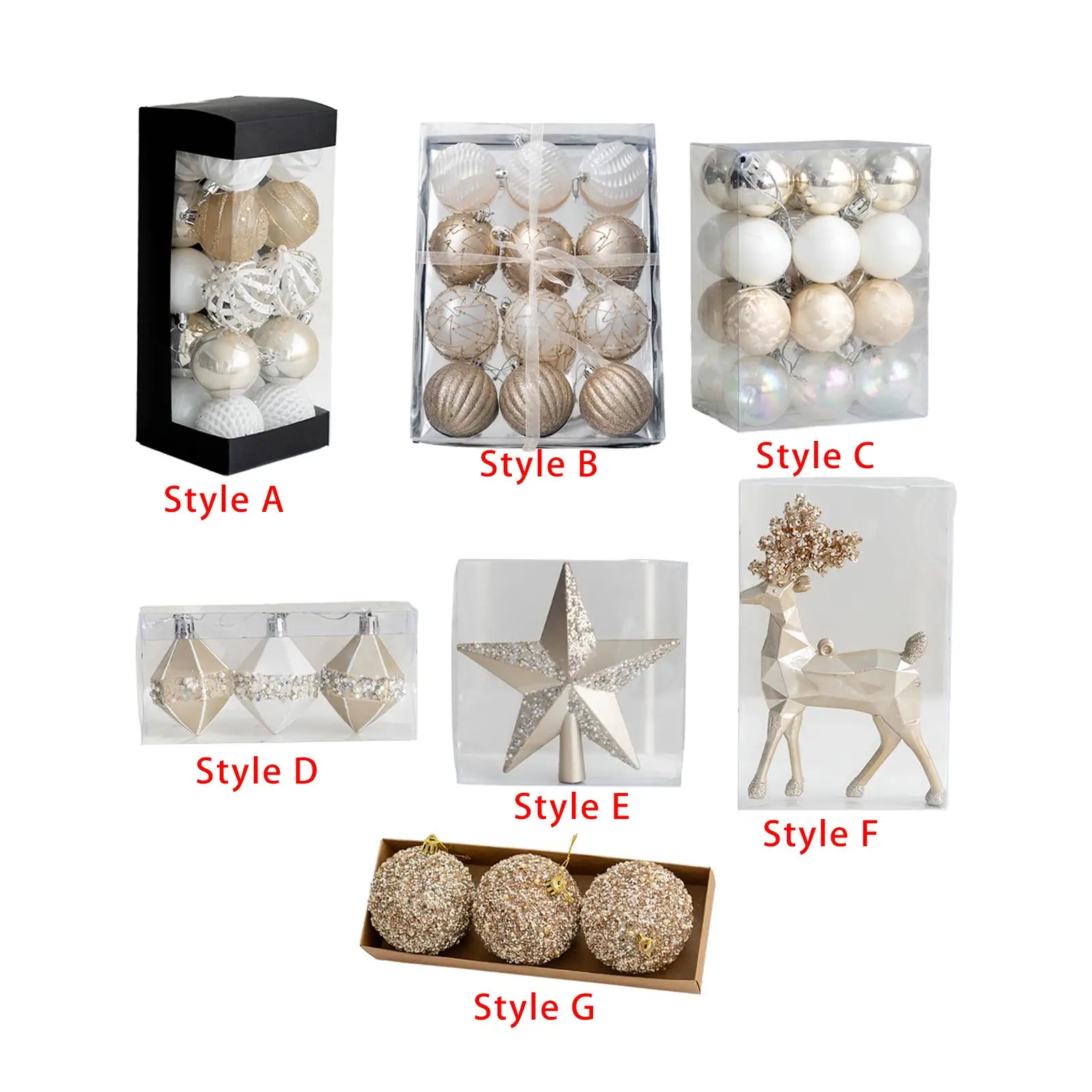 

Christmas Tree Ornaments Christmas Baubles for Indoor Decors Proms Festivals