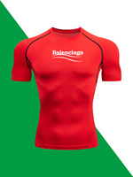 Summer Run Trends Fitness Clothing Trends Multifunction Full Match Striped Letters Printed Shirts Quick Breathable Comfortable