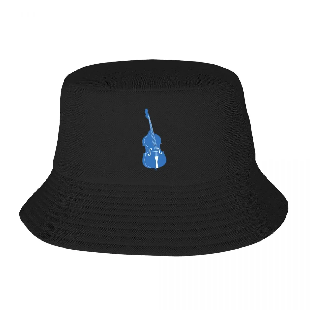 Blue Monochrome Upright Bass Bucket Hat Beach Fishing cap Hat Baseball Cap Caps Women Men's