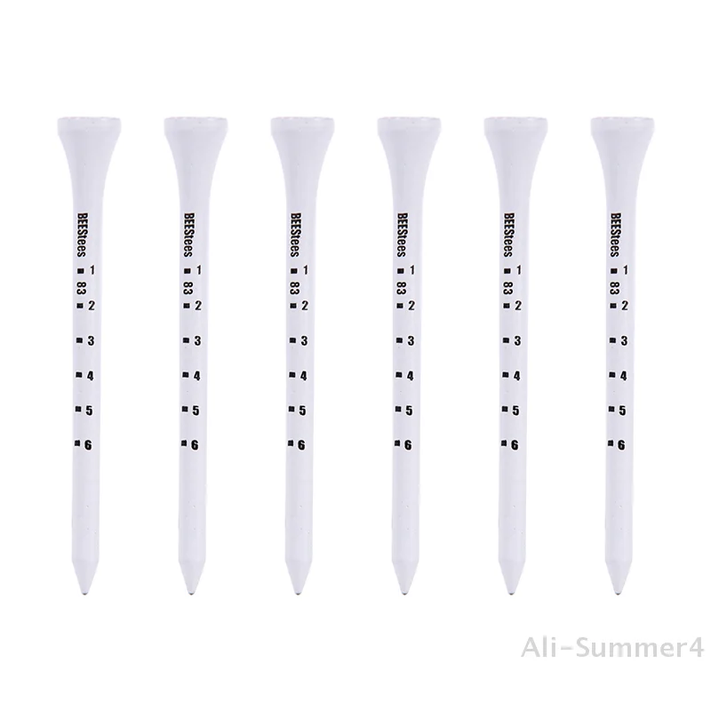 

50PCS Professional Golf Tees 83mm White Golf Wood Tee Scale Golf Tees