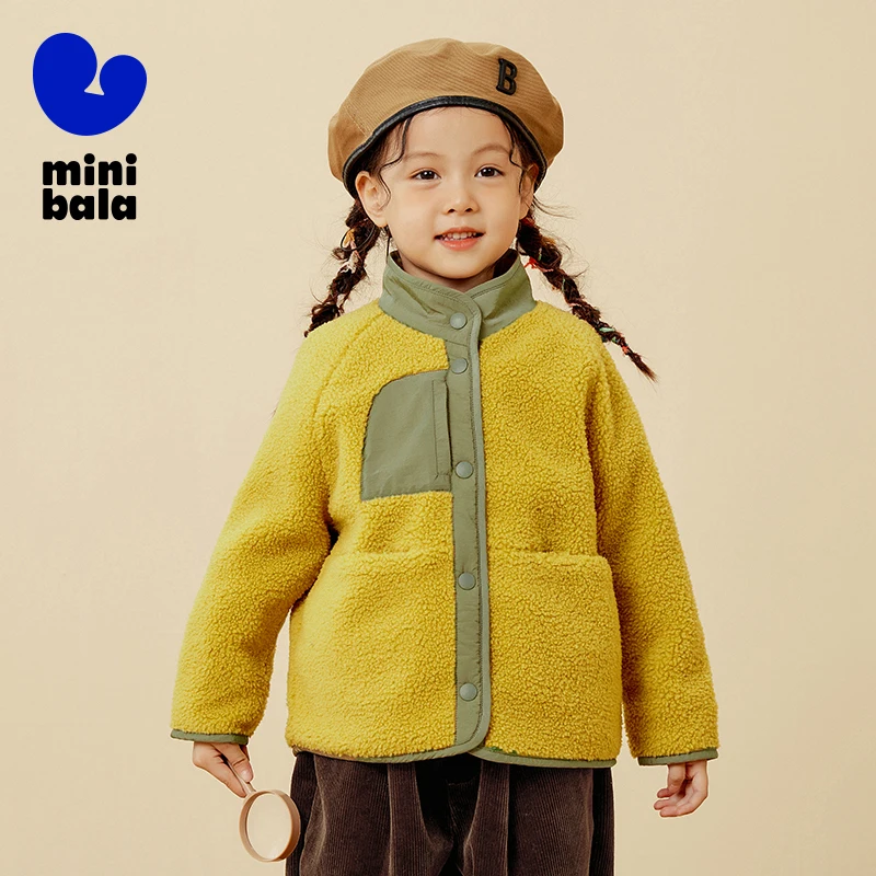 

Mini Balabala Jacket Kids Boys and Girls 2025 Winter Reversible Loose Fit Casual Coat