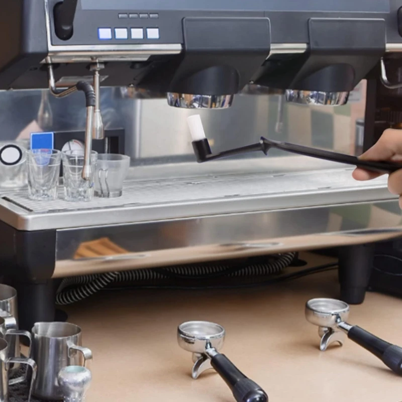 スプーン付きコーヒークリーニングブラシ,コーヒーメーカーツール,グラインダーアクセサリー,3個