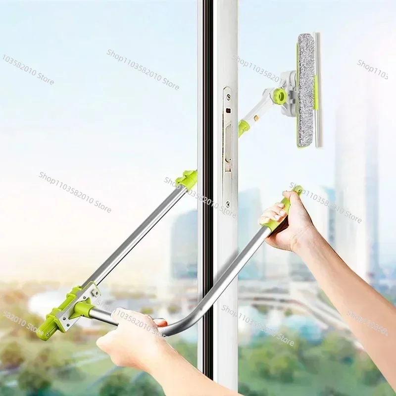 Upgraded Telescopic High-Rise Window Cleaning Brush, Glass Cleaner & Dust Brush for Household Cleaning Tools