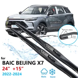 For BAIC Beijing X7 2022 2023 2024 Front Wipers Cutters Blades Window Brushes Flat Cleaning Windscreen Cleaning Auto Accessories