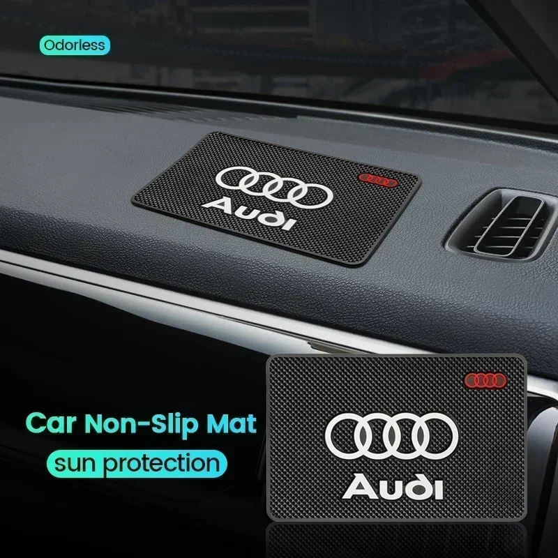 

Car-Styling Non-Slip Mat Badge Emblems Interior Accessories Car Styling For Audis Sline TT A1 A2 A3 A4 A5 A6 A7 A8 8P B6 B7