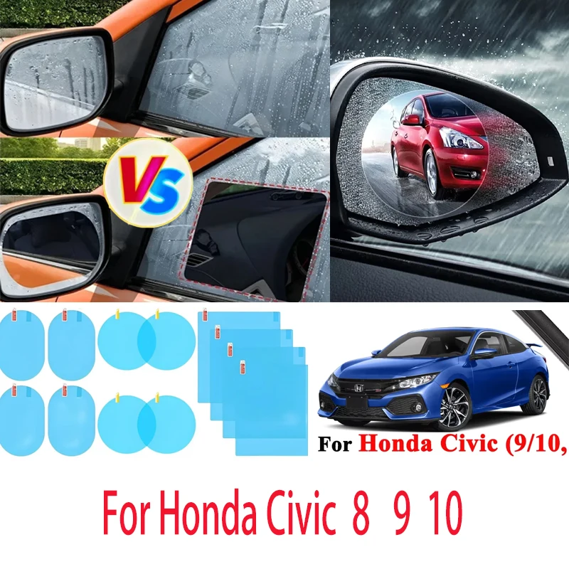 

For Honda Civic 9 10 Car and motorcycle rearview mirror waterproof anti fog defrosting transparent window waterproof film