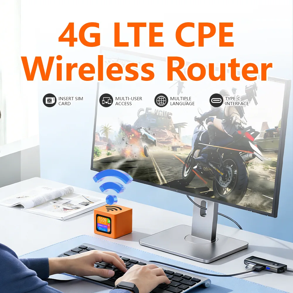 4G LTE WLAN-Router WiFi 6 300Mbps SIM-Modem Drahtloses WLAN-Modem-Gerät WLAN-Router für Asien Afrika Europa