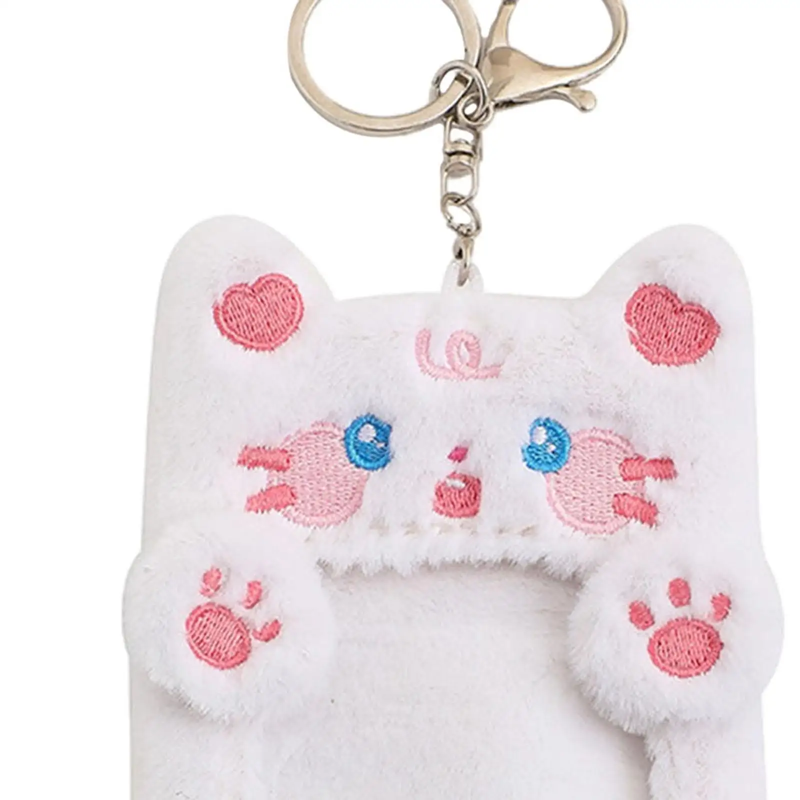 Plush Photocard Holder Keychain Cartoon Animal Protective Case for ID Cards