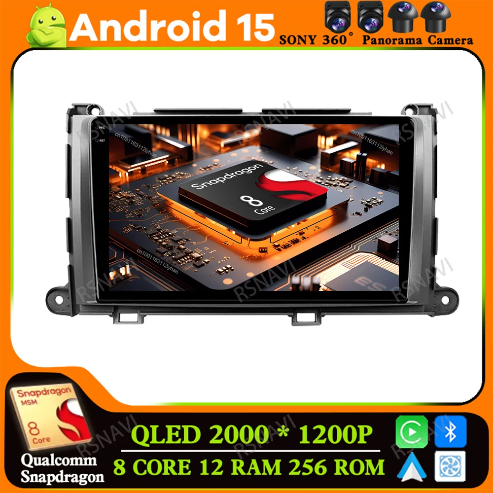 Car Radio Android 15 For Toyota Sienna 2009 2010 2011 2012 2013 2014 Multimedia Keyring Car Phone Holder Mercedes W211 BT DVD