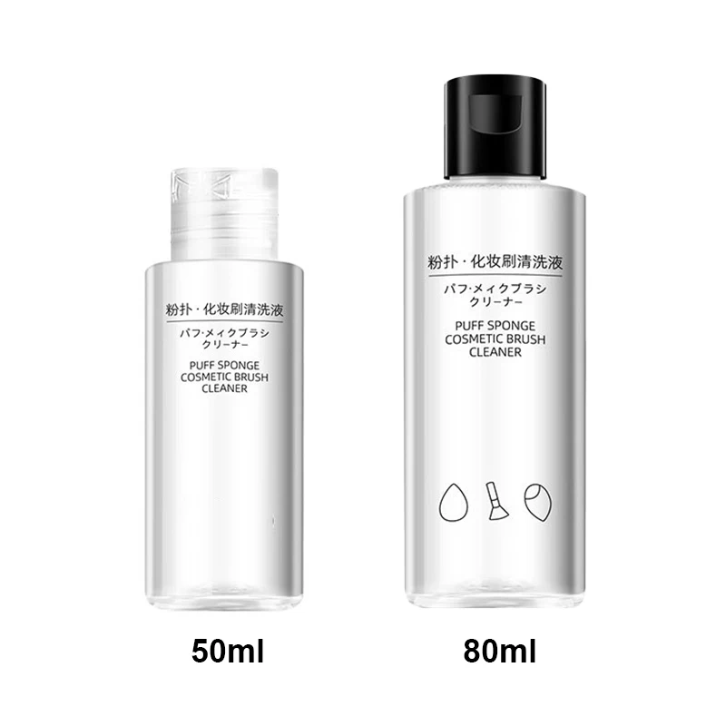 50/80ml Makeup Brush Cleaner, Sponge Shampoo, Make Up Brush Cleansers Solution for Sponges, Puffs and Brushes Cleaning Tools