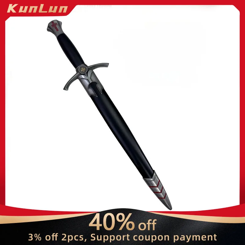 

40CM Command Sword European Knight Swords Metal Craft Decorative Rapier Unsharpened for Game Movie Prop Collectible Ornament Toy