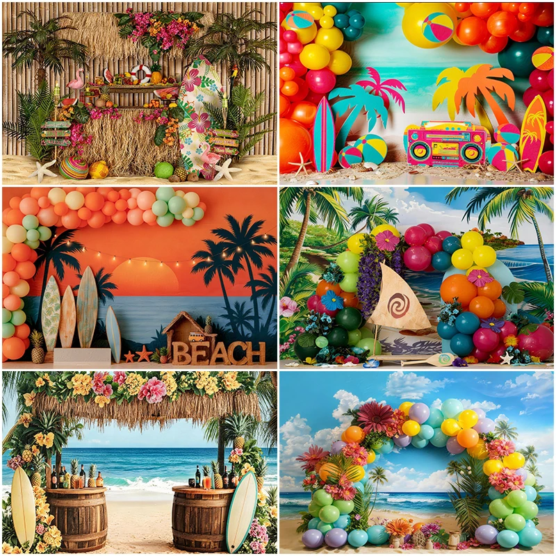 

LS Summer Island Style Background Cake Smash Kids Adult Photography Props Child Baby Decors Humanoid Stone Statue Photo Backdrop