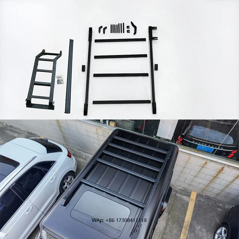 

2024 Year+ G Class W465 G63 G350 G500 G550 Stainless Steel G Works Style Roof Rack with Ladder for Roof Luggage Rack